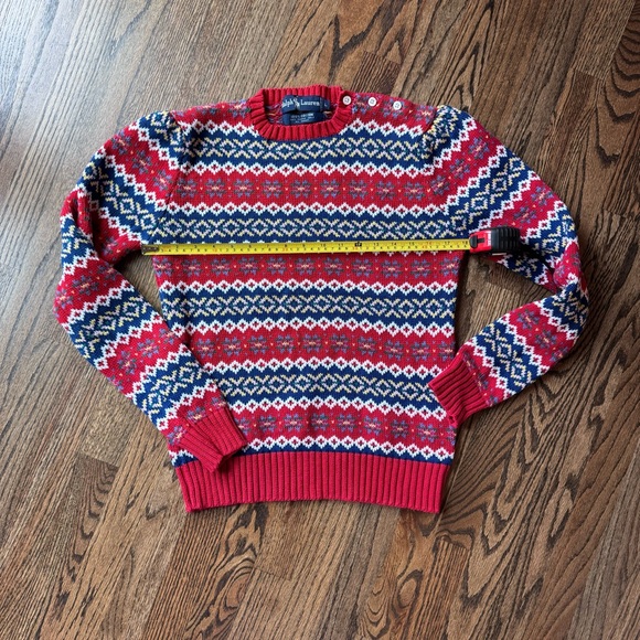 Vintage Ralph Lauren Red Holiday Sweater – Size Large, Excellent Condition - Picture 8 of 11